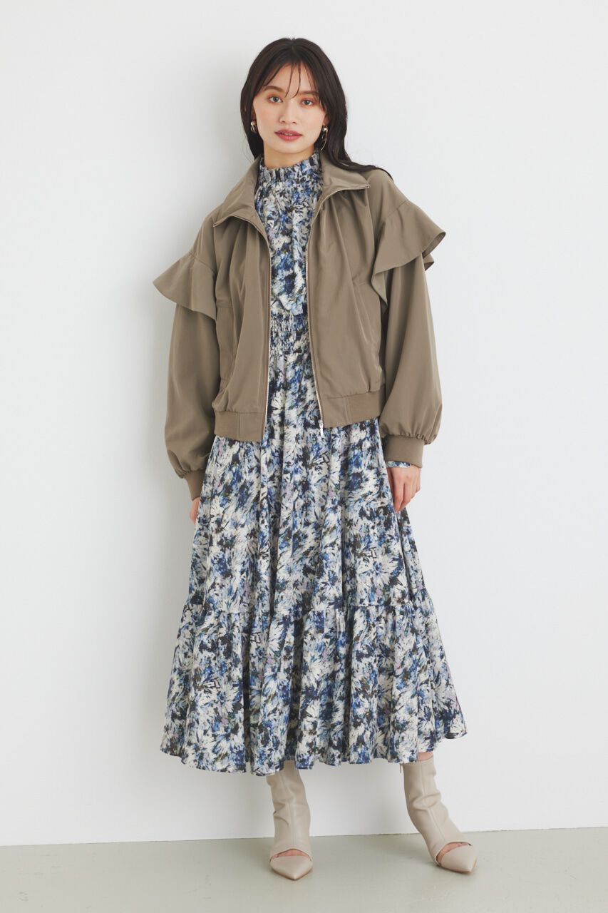 rienda「フリルショルダー2WAYブルゾン」|ブルゾン・スタジャン|