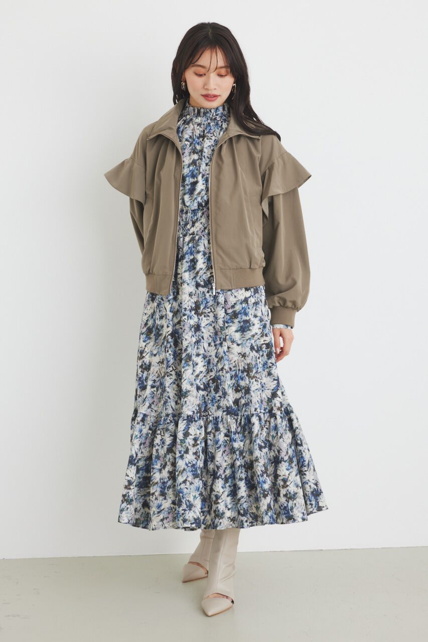 rienda「フリルショルダー2WAYブルゾン」|ブルゾン・スタジャン|