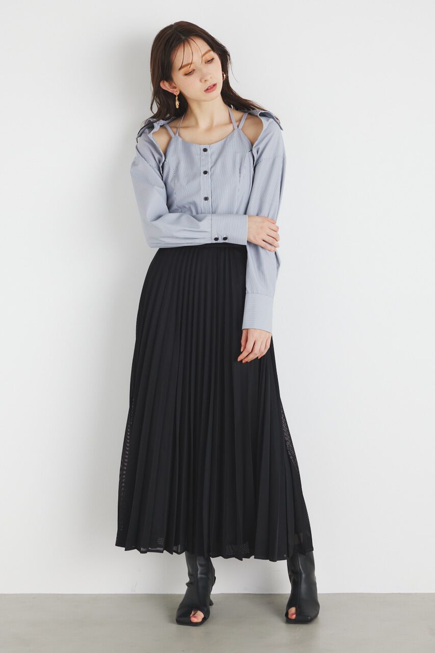 rienda「メッシュプリーツ J/W SK」|スカート|