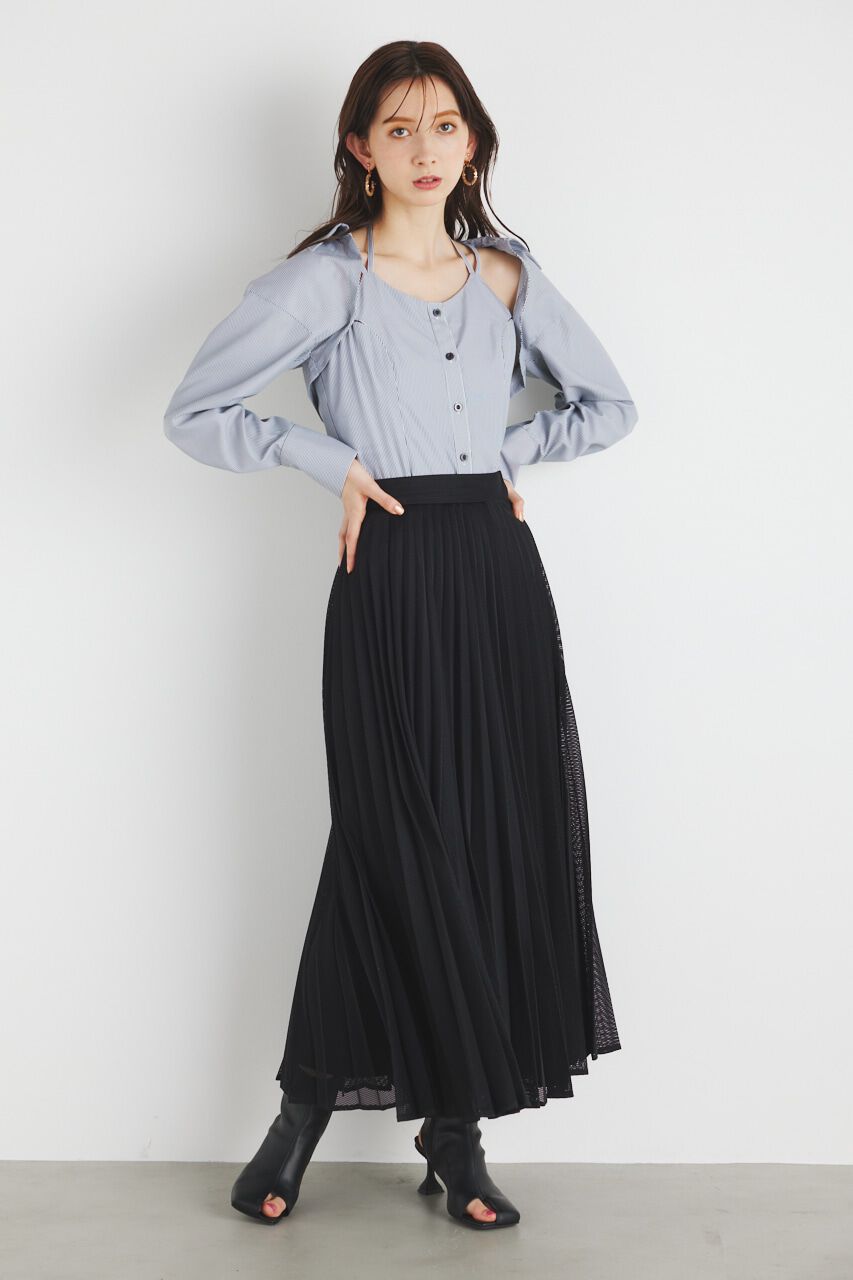 rienda「メッシュプリーツ J/W SK」|スカート|