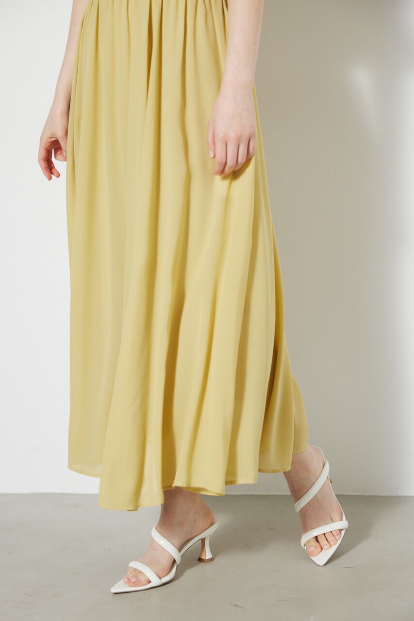 rienda「シャーリングデザインフレアOP」|ワンピース|