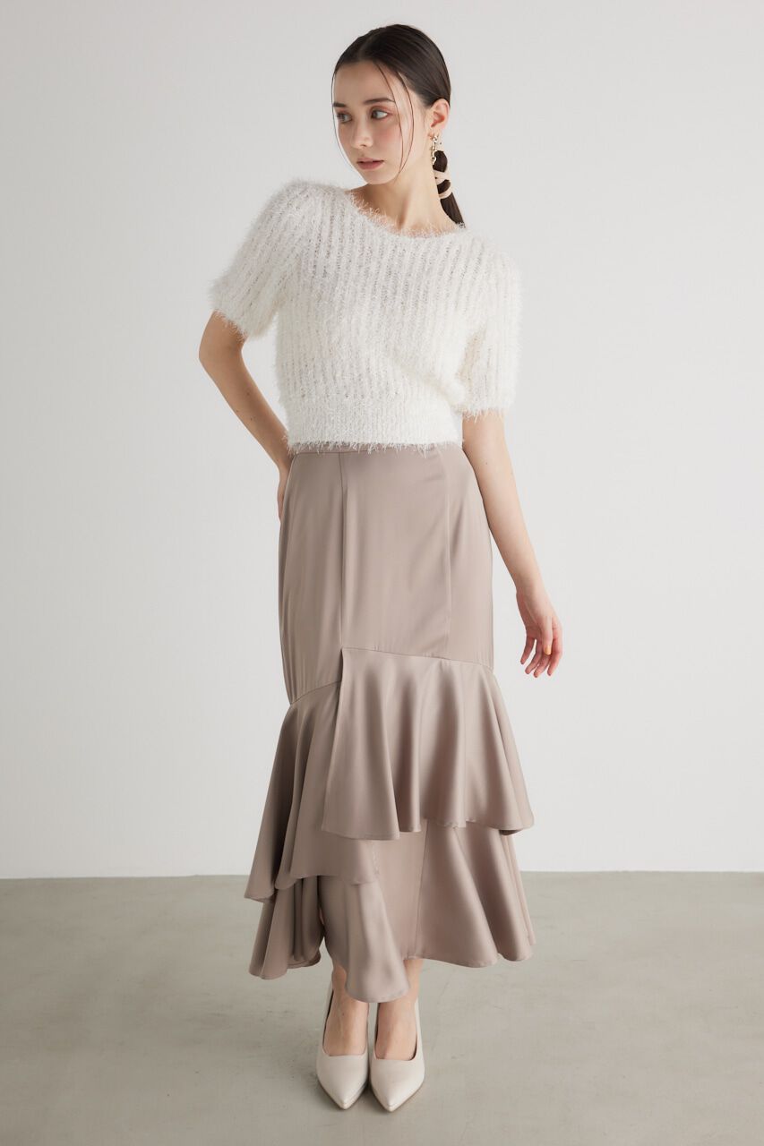 rienda「コンパクトシアーシャギーknitTOP」|ニット・セーター|