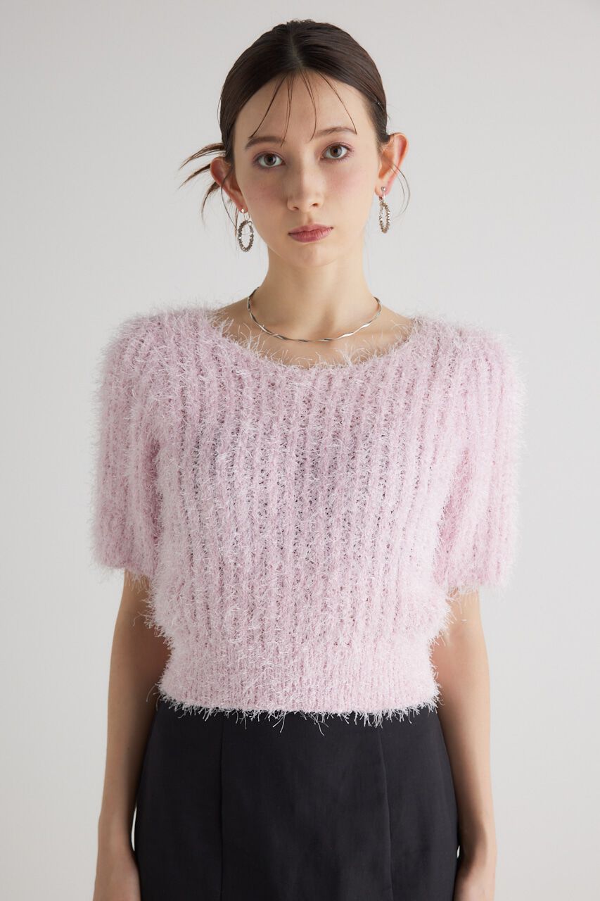 rienda「コンパクトシアーシャギーknitTOP」|ニット・セーター|