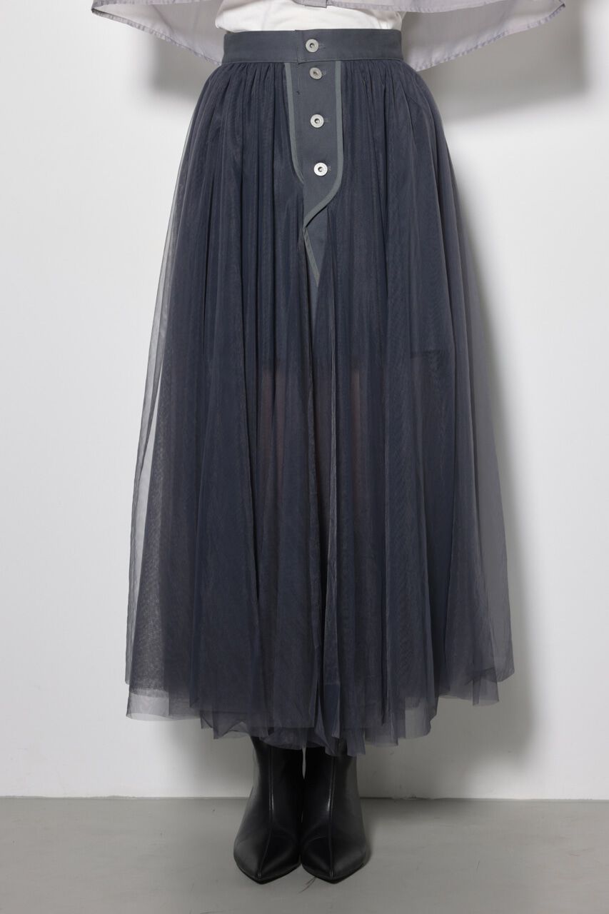 rienda「リバーシブルチュールジャストウエストスカート」|スカート|