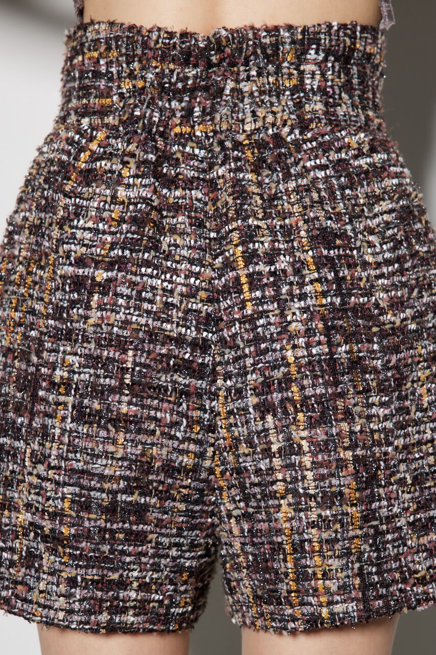 rienda「ツイードハイウエストショートパンツ」|その他|