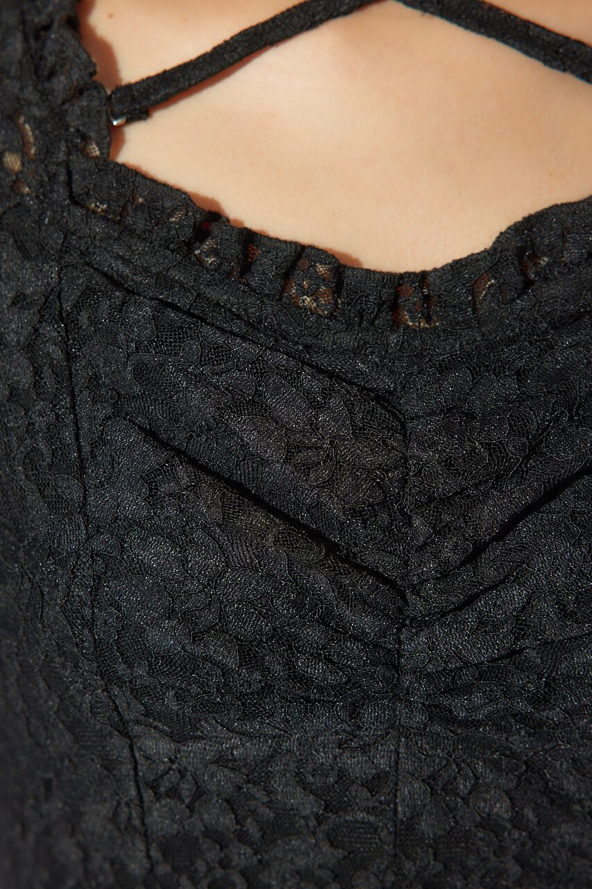 rienda「レーストップコンビフレアワンピース」|ワンピース|