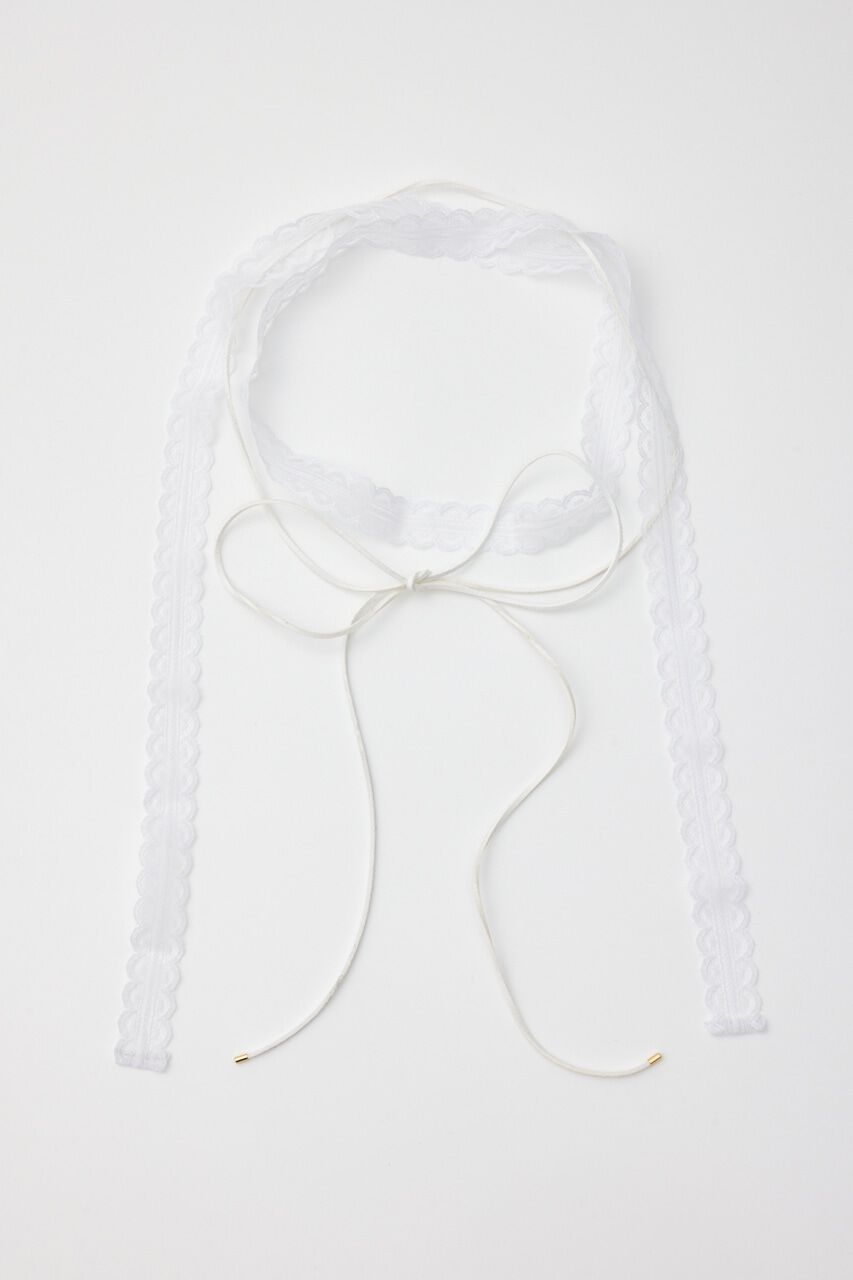 rienda「レースフェイクレザーチョーカーコンビリボン」|ネックレス|