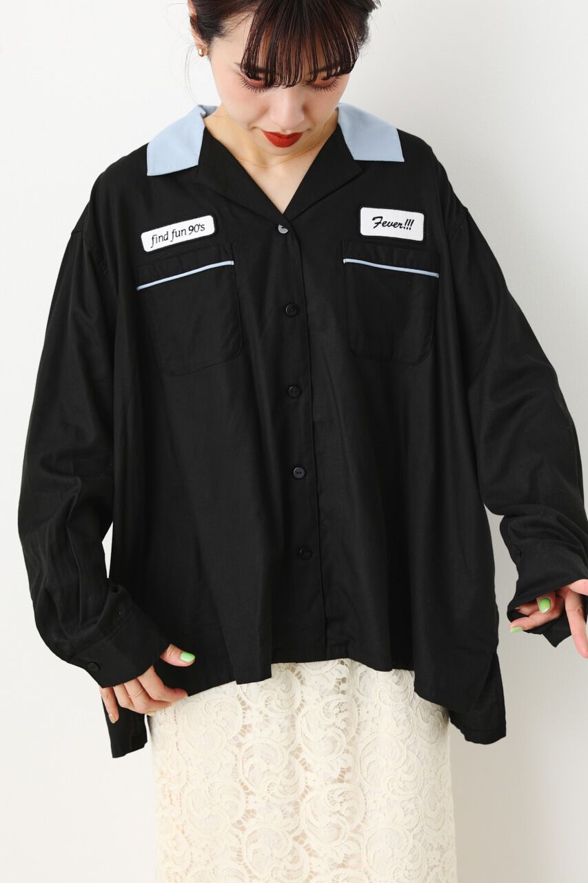 RODEO CROWNS「オープンカラーシャツ」|シャツ・ブラウス|BLK