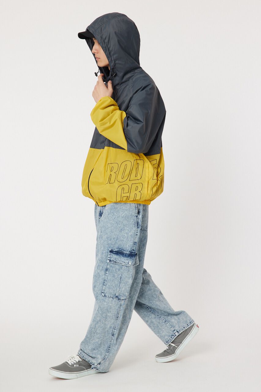 RODEO CROWNS「バイカラーフーディーブルゾン」|ブルゾン・スタジャン|