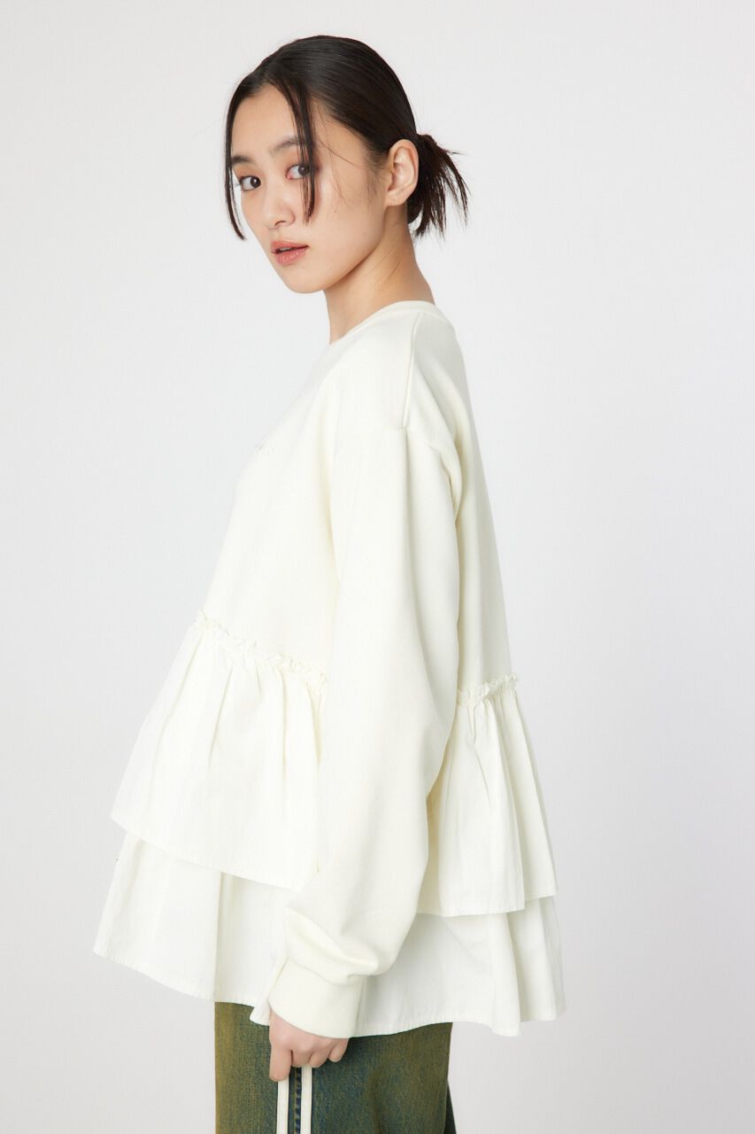 RODEO CROWNS「ピグメント布帛ドッキングトップス」|Tシャツ・カットソー|