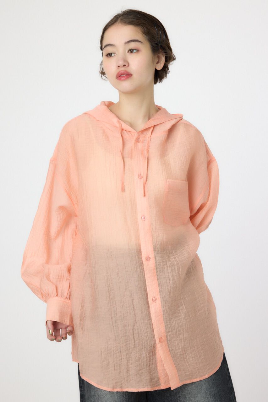 RODEO CROWNS「ワッシャーフーディーシャツ」|シャツ・ブラウス|L/ORG1