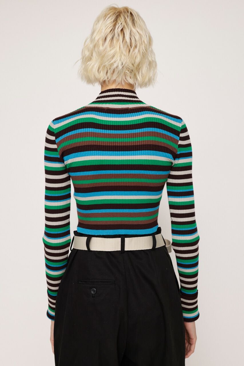 SLY「MULTI BORDER KNIT トップス」|ニット・セーター|