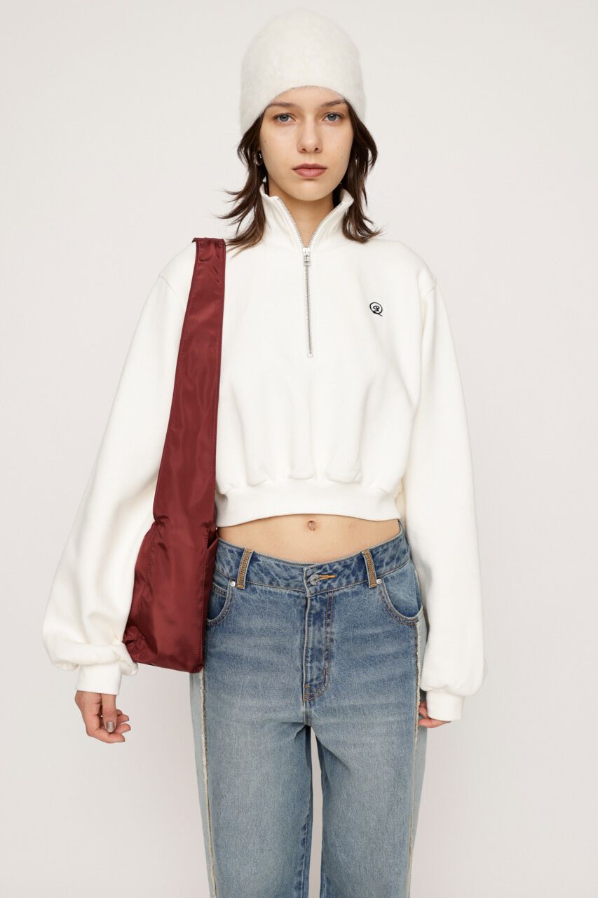 SLY「POINT LOGO CROP スウェット」|Tシャツ・カットソー|WHT