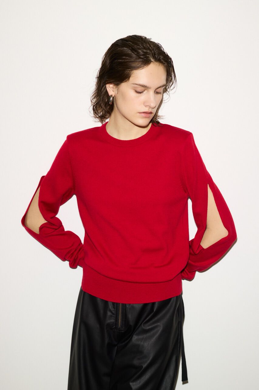 SLY「DESIGN HG トップス」|ニット・セーター|RED