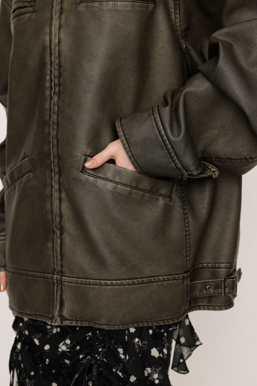 SLY「VINTAGE BOXY F／LEATHER ジャケット」|その他|