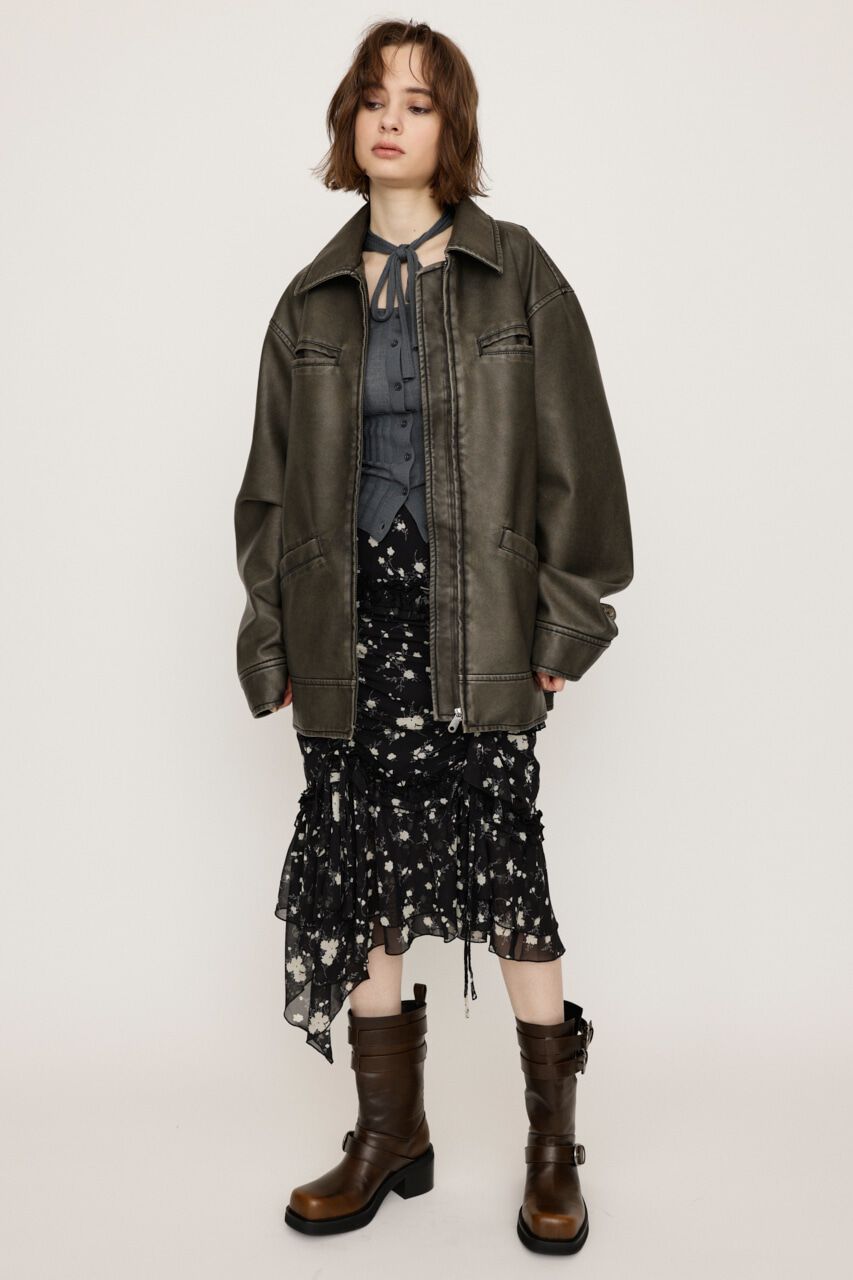 SLY「VINTAGE BOXY F／LEATHER ジャケット」|その他|