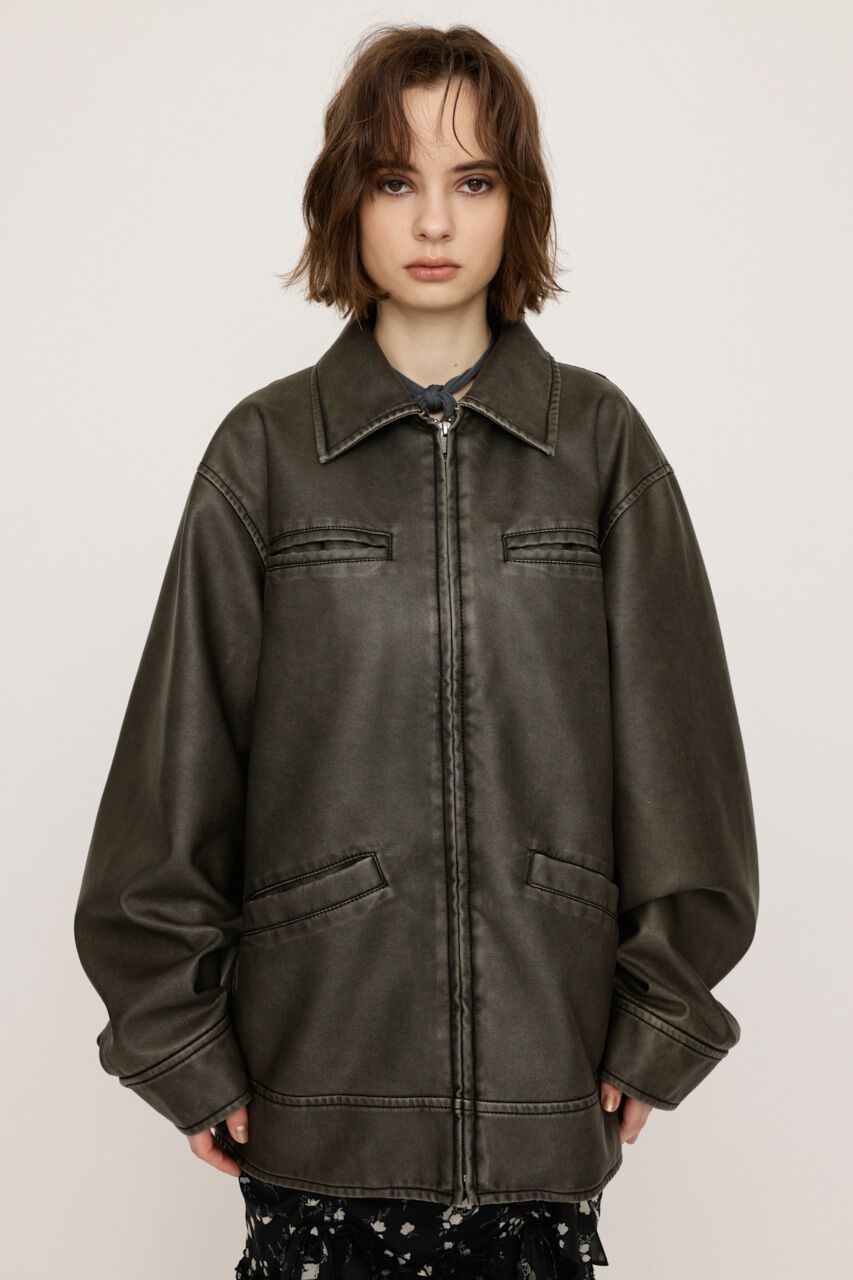 SLY「VINTAGE BOXY F／LEATHER ジャケット」|その他|