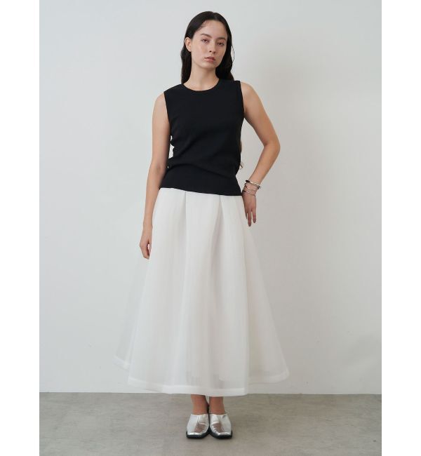 ELENDEEK「MESH BONDING FLARED SK」|スカート|
