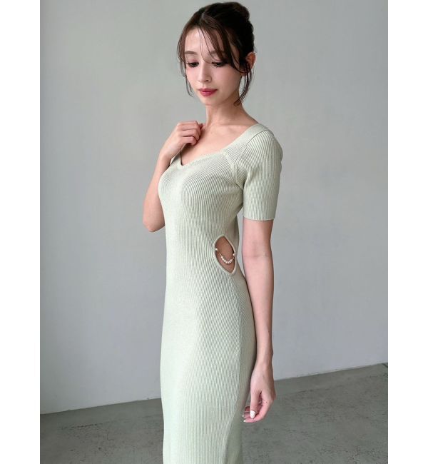 RESEXXY「サイドチャームリブニットワンピース」|ワンピース|