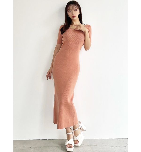 RESEXXY「サイドチャームリブニットワンピース」|ワンピース|