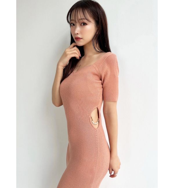 RESEXXY「サイドチャームリブニットワンピース」|ワンピース|
