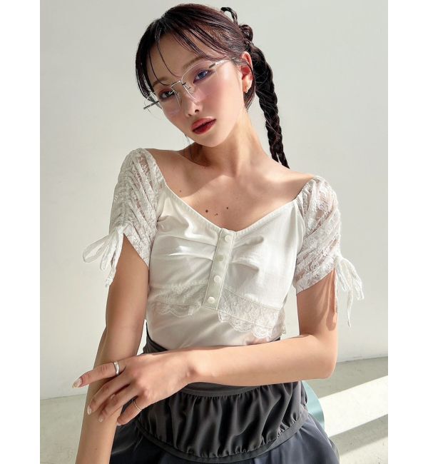 RESEXXY「レースドッキングTシャツ」|Tシャツ・カットソー|
