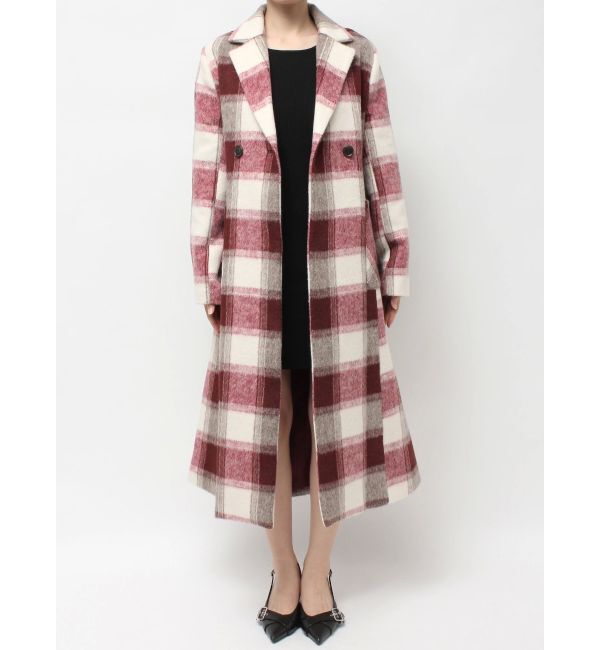 RESEXXY「ミディレングスシャギーチェックコート」|その他|