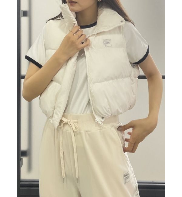 dazzlin「【FILA&times;dazzlin】スタンドダウンライクベスト」|ベスト・ジレ|オフホワイト