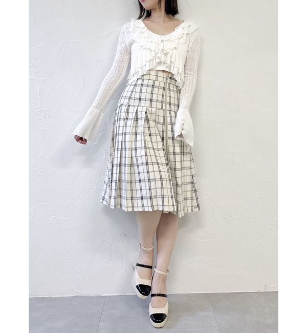 dazzlin「ペプラムフリルリボンカーデ」|カーディガン|