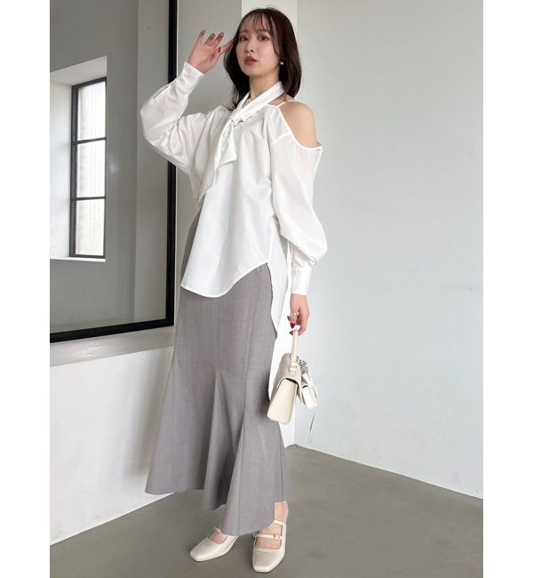 dazzlin「ネックタイシャツ」|シャツ・ブラウス|