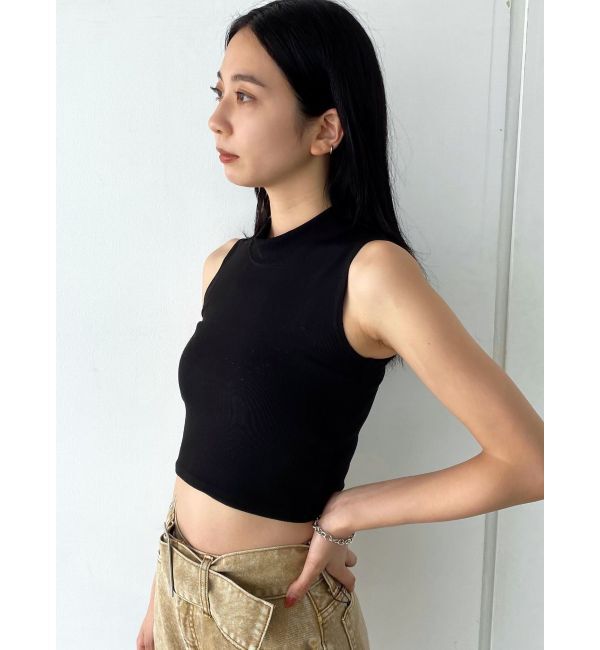 EMODA「ミニハイネックリブトップ」|タンクトップ|