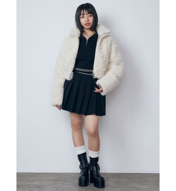 EMODA「チューズプリーツニットミニスカート」|スカート|