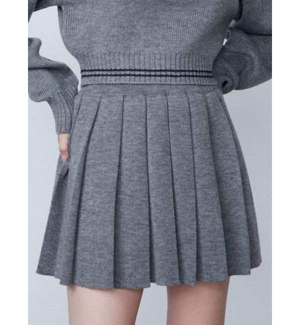 EMODA「チューズプリーツニットミニスカート」|スカート|