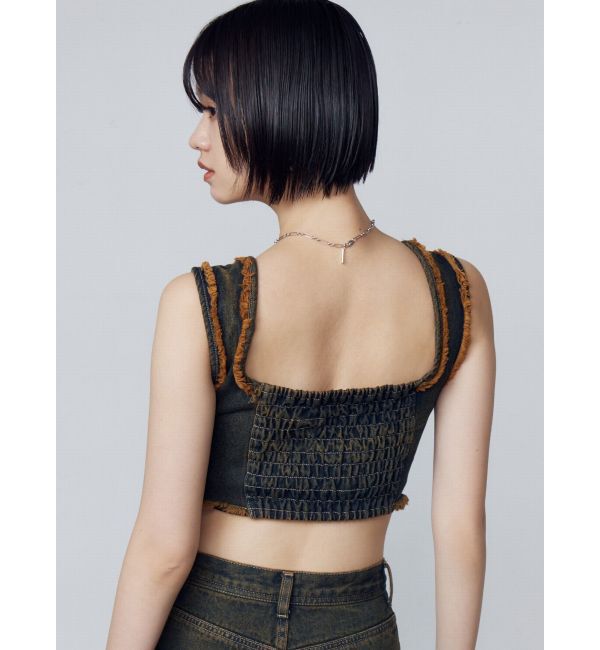 EMODA「カーブレースアップデニムビスチェ」|タンクトップ|