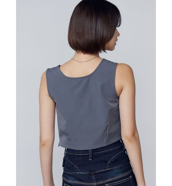 EMODA「レースアップナイロントップス」|Tシャツ・カットソー|