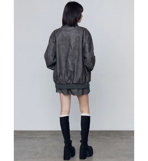 EMODA「ヴィンテージフェイクレザーブルゾン」|ブルゾン・スタジャン|