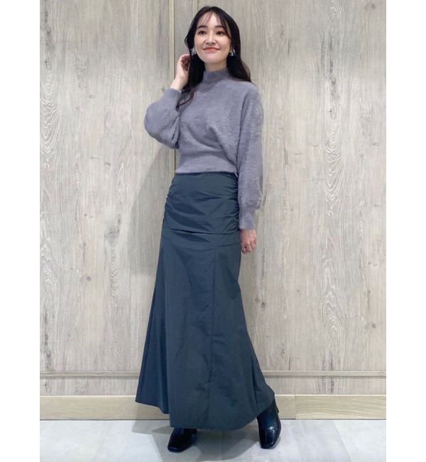 MERCURYDUO「ボトルネックミニシャギーロングスリーブニット」|ニット・セーター|