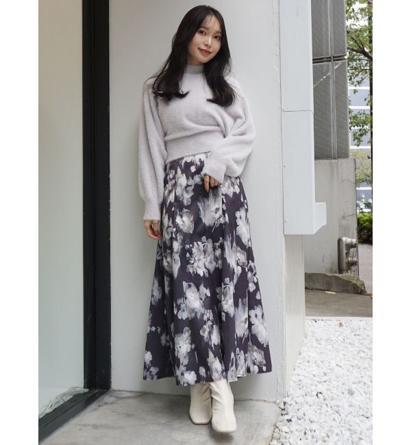 MERCURYDUO「ボトルネックミニシャギーロングスリーブニット」|ニット・セーター|