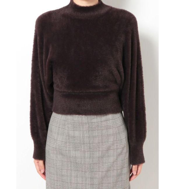 MERCURYDUO「ボトルネックミニシャギーロングスリーブニット」|ニット・セーター|