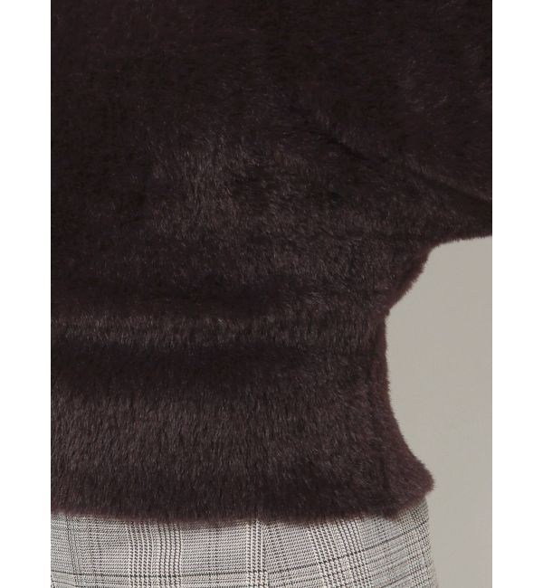 MERCURYDUO「ボトルネックミニシャギーロングスリーブニット」|ニット・セーター|