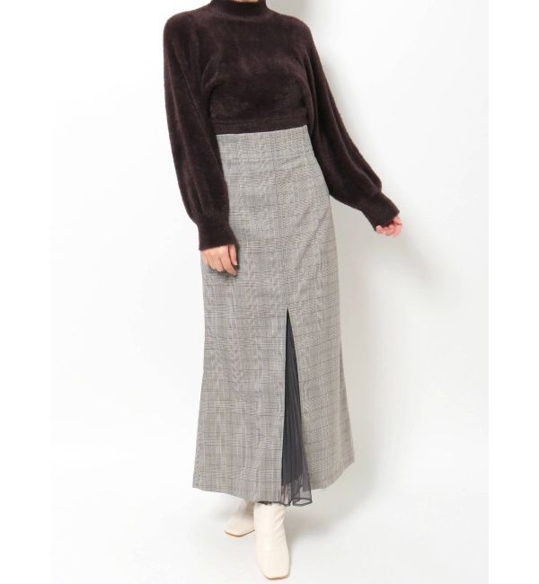 MERCURYDUO「ボトルネックミニシャギーロングスリーブニット」|ニット・セーター|