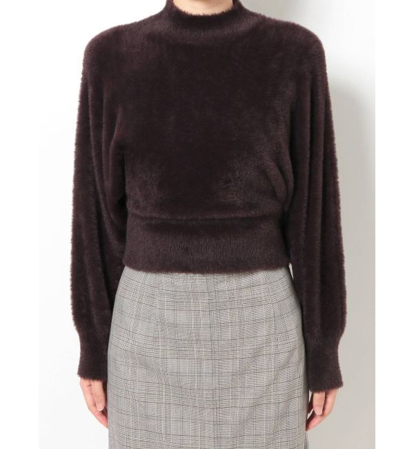 MERCURYDUO「ボトルネックミニシャギーロングスリーブニット」|ニット・セーター|