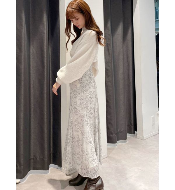 MERCURYDUO「ボトルネックミニシャギーロングスリーブニット」|ニット・セーター|