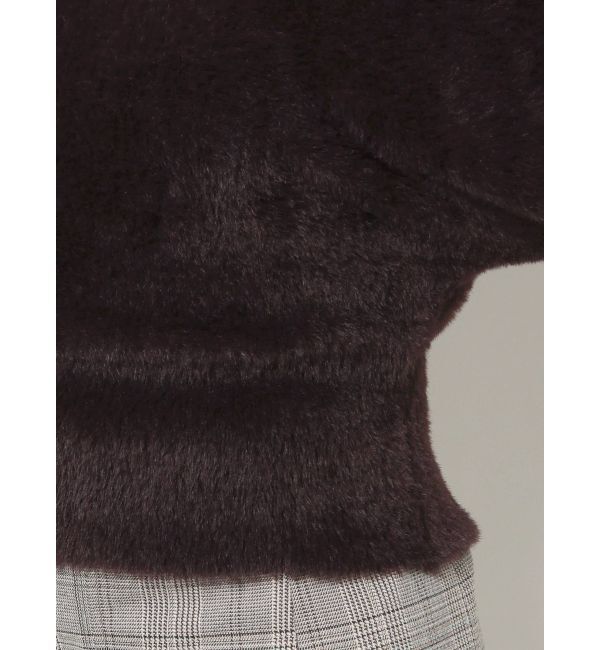 MERCURYDUO「ボトルネックミニシャギーロングスリーブニット」|ニット・セーター|