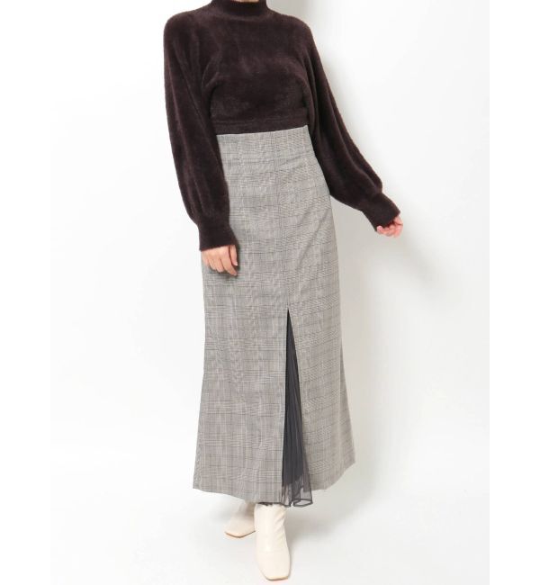 MERCURYDUO「ボトルネックミニシャギーロングスリーブニット」|ニット・セーター|