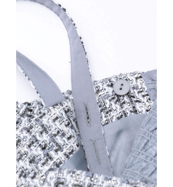 MERCURYDUO「オリジナルツイードジャンスカベアワンピース【セットアップ着用可】」|ワンピース|