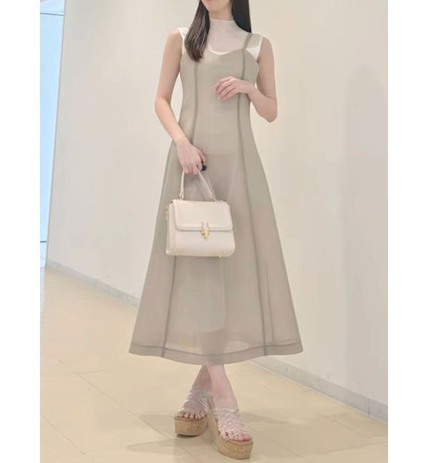 MERCURYDUO「シアーボンディングキャミワンピース」|ワンピース|