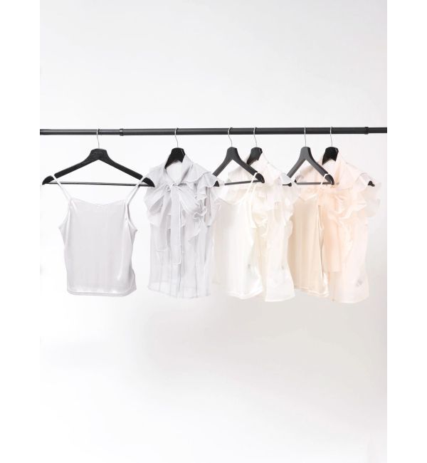 MERCURYDUO「オーガンジー配色メローブラウス」|シャツ・ブラウス|