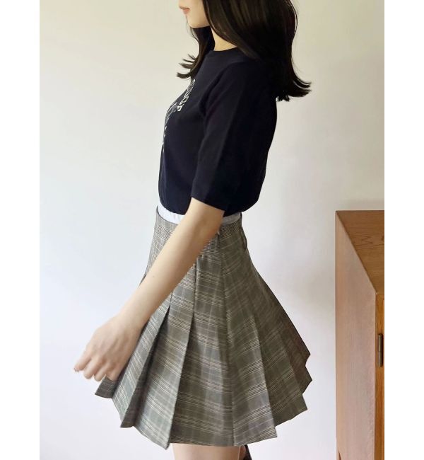 MERCURYDUO「チェックプリーツミニスカパン」|スカート|