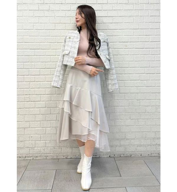 MERCURYDUO「オリジナルツイードノーカラージャケット」|ノーカラージャケット|